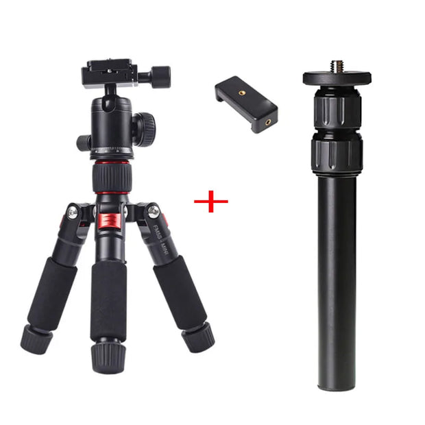 FM5S Portable Tripode Lightweight Travel Stand Tabletop Video Mini Tripod with 360 Degree Ball Head for Camera DSLR SLR