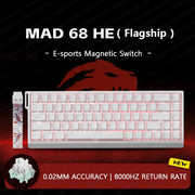 Madlions Mad 60he Mad 68he Wired Mechanical Keyboard Gaming Magnetic Switch RT 0.02mm 8K Polling Rate RGB Hotswap Keyboard