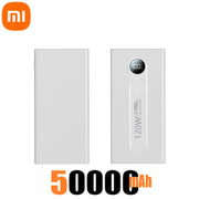 Xiaomi New Portable Power Bank 50000mAh PowerBank 120W Super Fast Charging External Battery With Dual USB For iPhone Android New