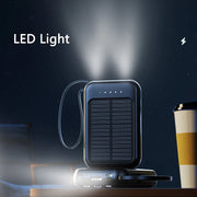 Xiaomi 50000mAh Capacity Solar Power Bank 4 in 1 Built in Cables Comes with LED Lights for Huawei Xiaomi Samsung Apple 2024New