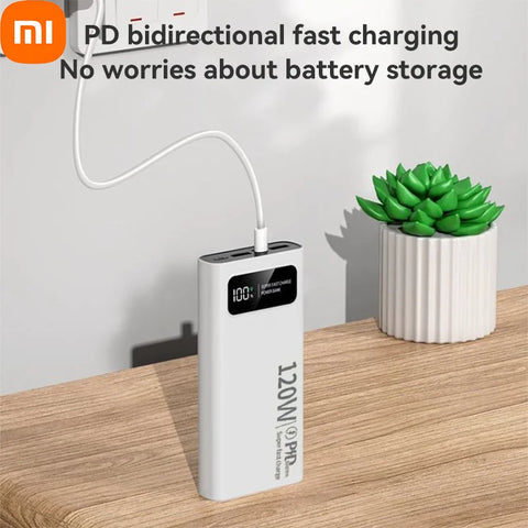 Xiaomi 50000mAh Large Capacity Power Bank 120W Super Fast Charging Mobile Powerbank for Huawei Apple Xiaomi Samsung 2025 New