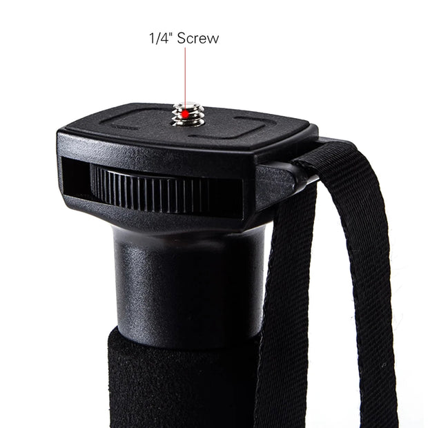 YT-218 Photography Monopod Aluminum Alloy 1/4 Inch Screw Mount 37-152cm Adjustable Height Max. Load 1.5kg for DSLR ILDC Camera