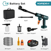 Yofidra 200Bar Brushless Electric Water Gun 6-in-1 Nozzles Car Cleaning Garden Watering Suit for Makita 18V Battery Spray Gun