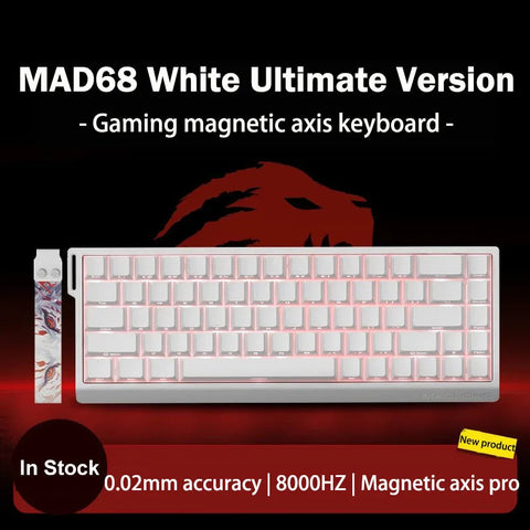 MADLIONS MAD 60/68HE Gaming Magnetic Switch Keyboard Wired Key Web Drive Custom 8K 61/68 Return RT Adjustable Keystroke Hot Swap