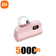 Xiaomi Mini Power Bank 5000mAh Capsule PowerBank 20W Fast Charging External Battery With Foldable Plug for iPhone Android 2025