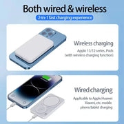 3 in 1 Magnetic Wireless Powerbank  Macsafe Power BankFor iphone Airpods Pro Apple Watch External Auxiliary Spare Battery Pack