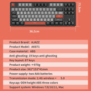 AJAZZ AK871 Gaming Keyboard Full Key Hot Swap Wireless Bluetooth 2.4G Receiver