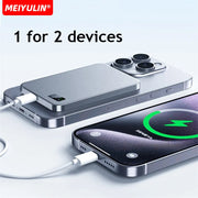 10000mAh Magnetic Power Bank For Apple Watch Wireless Fast Charger External Spare Battery Powerbank For Magsafe iPhone Xiaomi