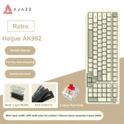 Ajazz AK992 Wired Mechanical Keyboard 98-Key Full Layout Hot-Swap USB Gaming keyboard Multimedia Key Knob for Desktop PC Laptop