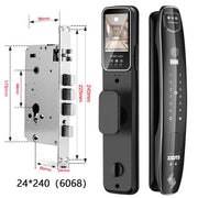 3D Face Smart Door Lock Security Camera Monitor Intelligent Fingerprint Password Biometric Electronic Key Unlock