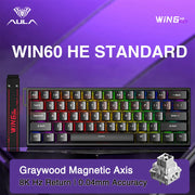 AULA WIN60 WIN68 HE Esports Magnetic Switch Keyboard Rapid Trigger 8K Return RGB Hotswap 60% 68% Custom Game Keyboard