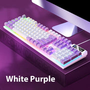 K500 Wired Keyboard Office Gaming Keyboard For Windows And IOS Computer Laptop 104 Keys Mechanical Sensation Membrane Keyboards