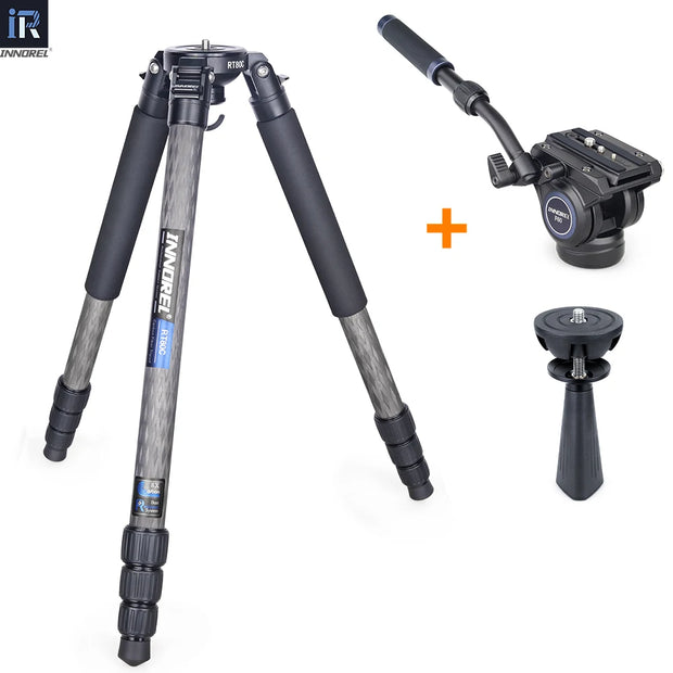 RT80C/NT324C Professional Carbon Fiber Tripod for DSLR Camera Video Camcorder Birdwatching Heavy Duty Camera Stand 75mm Bowl