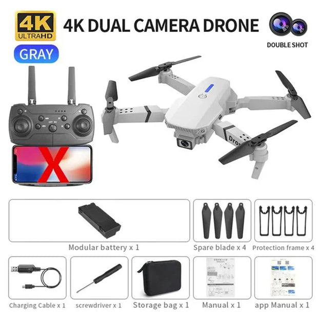 2024 New E88 Pro WIFI FPV Drone Wide Angle HD 4K 1080P Camera Height Hold RC Foldable Quadcopter Dron Helicopter Toys Gift