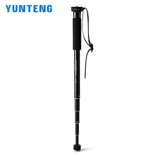 YT-218 Photography Monopod Aluminum Alloy 1/4 Inch Screw Mount 37-152cm Adjustable Height Max. Load 1.5kg for DSLR ILDC Camera