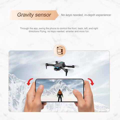 S89 4K RC Drone Camera Wifi FPV Drone Mini Folding Quadcopter Toy with Gravity Sensor Control Headless Mode Gesture Photo Video