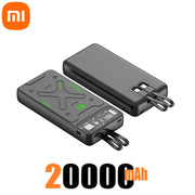 Xiaomi New Portable Power Bank 20000mAh External Battery 100W GaN Fast Charging PowerBank With Dual Line for iPhone Android New