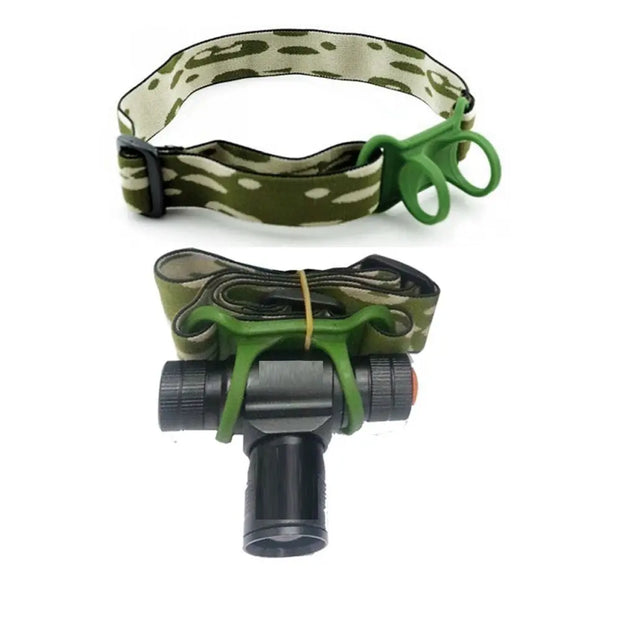 6.2*3.6*3cm/2.44*1.18" Headlamp Flashlight Holder 5 Colors Elastic Band Hands-Free Head Lamp Silicone Accessory Telescopes