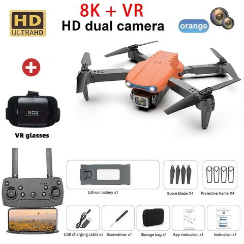 New E99 PRO Drones GPS Profesional 8K with HD Camera FPV 5G Wifi Brushless Motor Foldable RC Quadcopter Obstacle Avoidance Dron