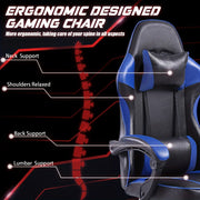 Ergonomic Gaming Chair with Pedal，Racing Style Video Game Chair Suitable for Adults Reclinable Game Chair Office Chair