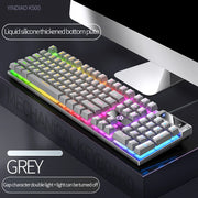 104 Keys Gaming Keyboard Wired Keyboard Color Matching Backlit Mechanical Feel Computer E-sports Peripherals for Desktop Laptop