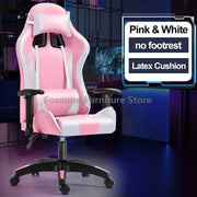 Lift and Swivel Gaming Chair with armrests Home Office Computer High-quality Leather Gamer Chairs Internet Anchor Racing Chair