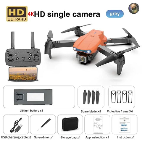 New E99 PRO Drones GPS Profesional 8K with HD Camera FPV 5G Wifi Brushless Motor Foldable RC Quadcopter Obstacle Avoidance Dron