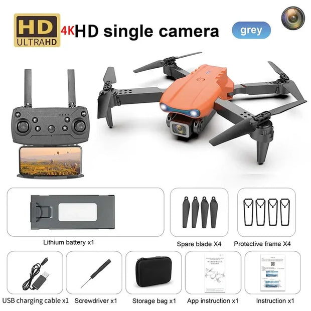 New E99 PRO Drones GPS Profesional 8K with HD Camera FPV 5G Wifi Brushless Motor Foldable RC Quadcopter Obstacle Avoidance Dron