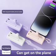 Xiaomi 20000mah Mini Power Bank 2 In 1 Capsule Portable Fast Charger External Battery Plug Play Type-C For Iphone Huawei