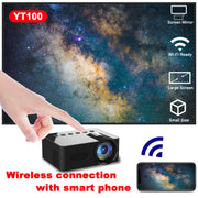 YT100 Projector Mini Portable High Quality Beamer Outdoor Camping Projector Smartphone Wireless Mirroring Supported Home Theater