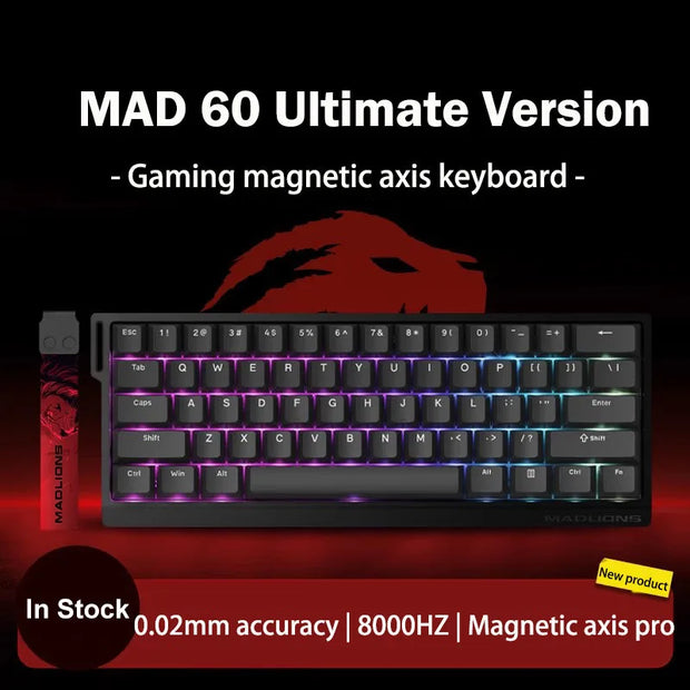 FGG Madlions Mad60 HE Mad68 Pro HE E-sports Magnetic Switch Mechanical Keyboard RGB Wired Hot Swap 8K Customized Gaming Keyboard