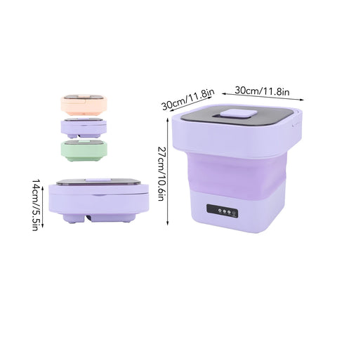 10L Portable Foldable Washing Machine with Spin Dryer For Socks Underwear Panties Washer Household Mini Washing Machine 110-240V