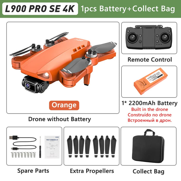 LYZRC L900 PRO GPS Drone 4K Professional HD Dual Camera 5G WIFI Brushless Motor FPV Quadcopter Foldable Aerial Photography Drone