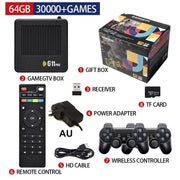 2025 G11 Pro Game Box 4K HD TV Game Stick 2.4G Wireless Dual Controller Retro Games 40000+ 128G 256G Home Game Play Gift for PSP