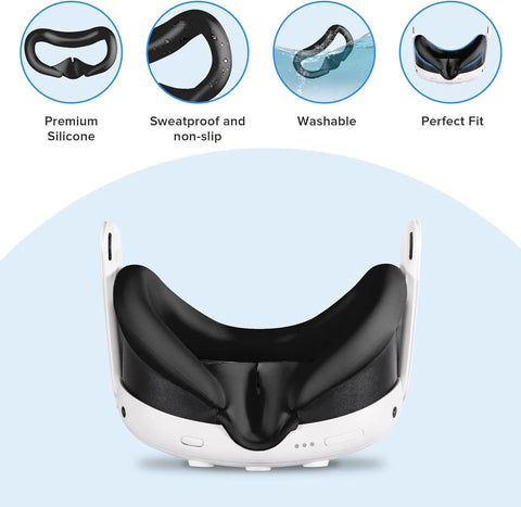 7in1 VR Accessories Kits for Meta Quest 3 Silicone Protective Cover VR Headset Lens Cap Protection Case for Meta Quest 3