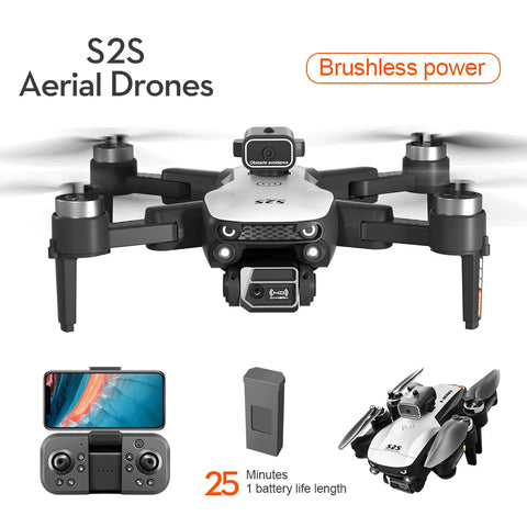 New S2S Drone 8K Professional HD Dual Camera Brushless Obstacle Avoidance Aerial Photography Foldable Quadcopter Toys Gifts