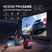 Salange HCS350Pro Proyector Video Game Console Include 2 Wireless Game Controllers Support 4K 1080P Android11 Portable Projector