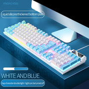 104 Keys Gaming Keyboard Wired Keyboard Color Matching Backlit Mechanical Feel Computer E-sports Peripherals for Desktop Laptop