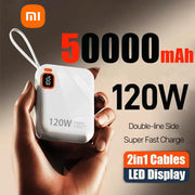 Xiaomi 50000mah Portable PD 120W Power Bank Two-way Fast Charger Mini Powerbank For iPhone Xiaomi Samsung