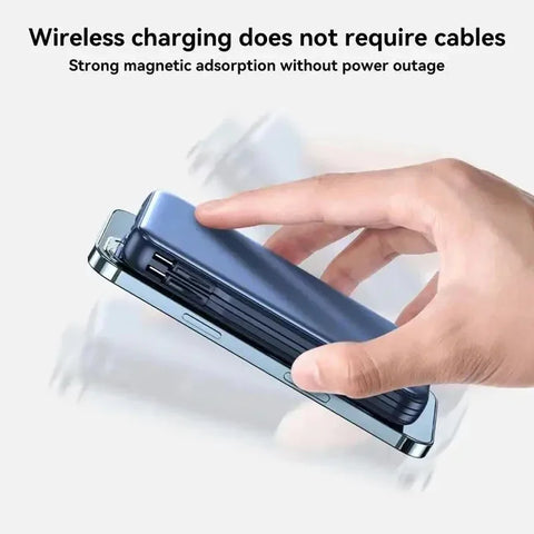 Xiaomi 50000mAh Power Bank PD 25W Fast Charge Magsafe Power Bank Magnetic Charging Built-in Wire Mobile Phone Battery For Iphone