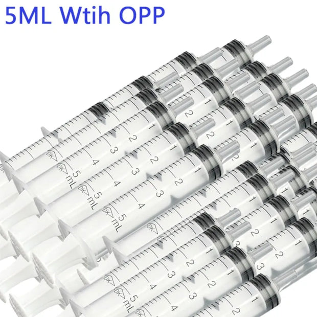 5/10/20/50/100Pcs No needle 5ml Plastic Reusable With OPP Health Measuring Cat Pet Feeding Nutrient Syringe Tools 5ML Syringe