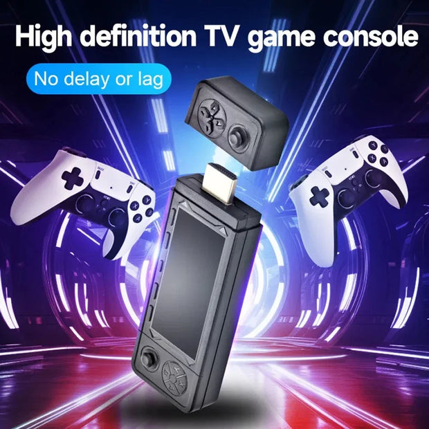 New X9 Pro Retro 4K 3D Game Stick TV HD Video Game Console 905X3 256G 50000 Games For PS1/PSP/SFC/N64 Dual 2.4G Controller