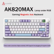 AJAZZ AK820MAX Magnetic Switch Keyboard Wired/Wireless Tri-Mode 75% Layout With 0.85" TFT Screem 81Key Full Hot-Swappable For PC