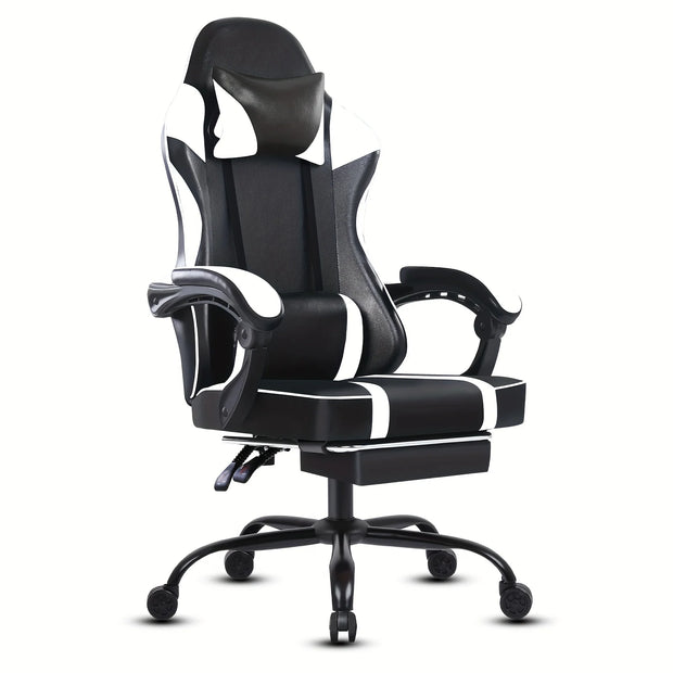 Ergonomic Gaming Chair with Pedal，Racing Style Video Game Chair Suitable for Adults Reclinable Game Chair Office Chair