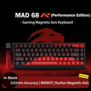 MADLIONS MAD 60/68HE Gaming Magnetic Switch Keyboard Wired Key Web Drive Custom 8K 61/68 Return RT Adjustable Keystroke Hot Swap