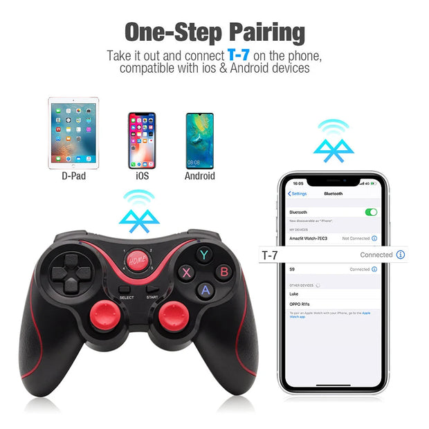 X3 Wireless Bluetooth Game Controller for PC Mobile Phone Android IOS TV BOX Tablet Joystick Gamepad Joypad Holder Kids Gift