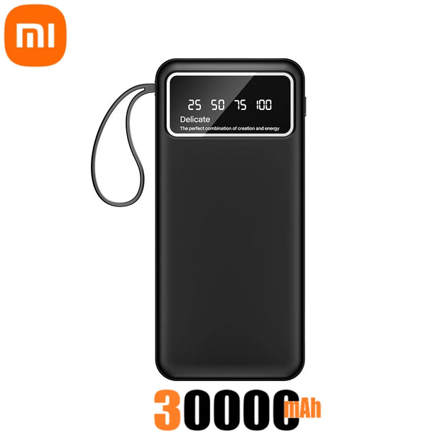 Xiaomi New Portable Power Bank 50000mAh Large Capacity PowerBank Fast Charging External Battery With Cable For iPhone Android