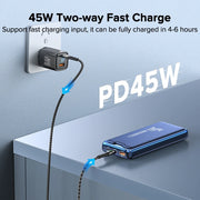 QOOVI 20000mAh Power Bank External Battery Capacity PD 45W Fast Charging Portable Charger Powerbank For Laptop iPhone Samsung