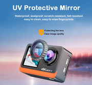 2" Touch IPS Dual Screen Action Camera 4K60FPS 24MP DVR Wi-Fi 170D EIS Optional Filter 1080P Webcam Underwater 30M Sport Cam