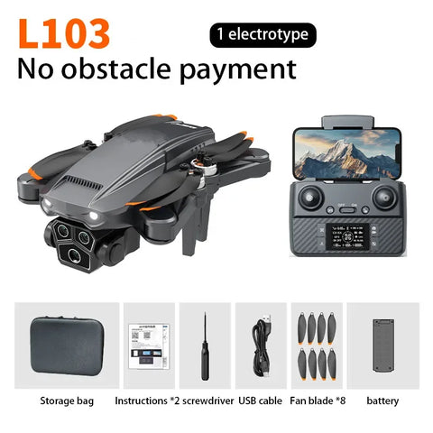 New L103 MAX Drone GPS Brushless Motor 8K HD Profesional FPV Quadcopter Smart 360° Obstacle Avoidance RC Drone